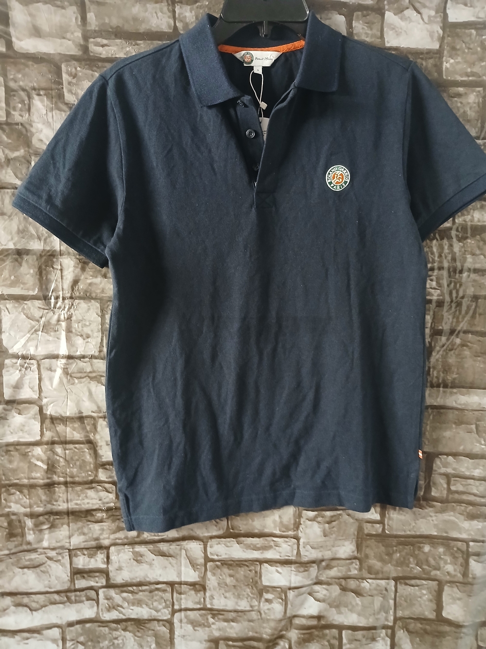 Roland Garros Paris Ladies Black Polo Shirt - Classic Short Sleeve Small Size